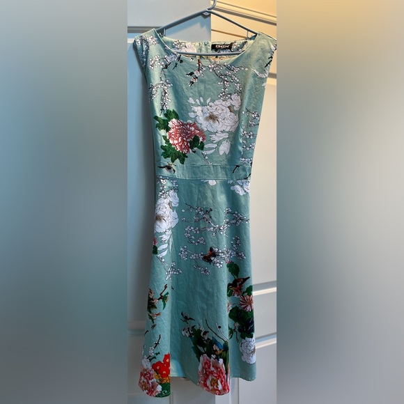 Owin 1950's Tea Dress Retro Rockabilly Summer Garden Swing Party Cocktail - Picture 4 of 15